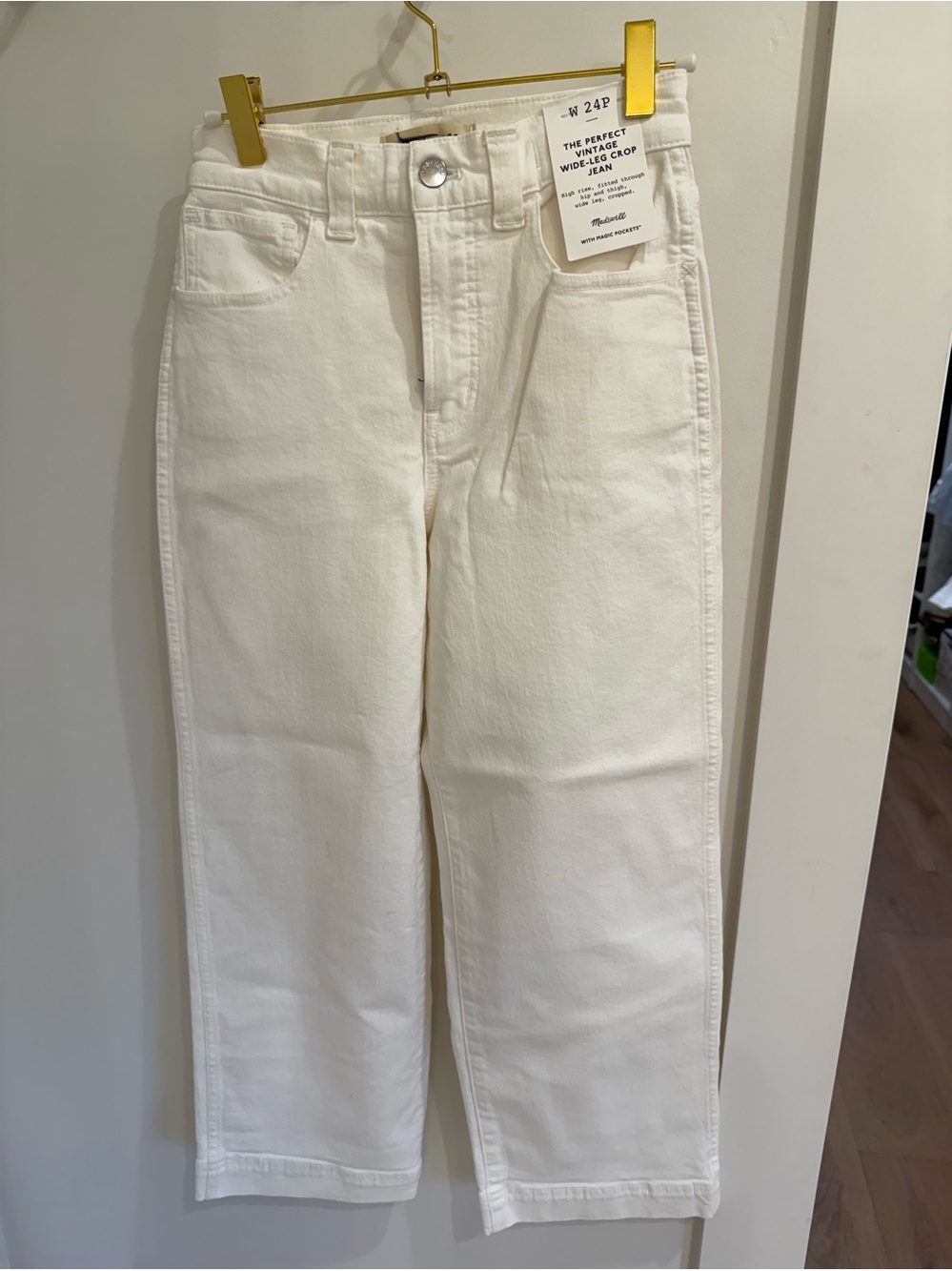 Madewell The Perfect Vintage wide leg crop jean - High rise. 24P- NWT